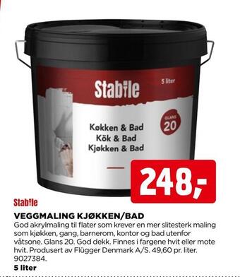jem & fix Veggmaling kjøkken/bad tilbud