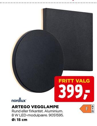 jem & fix Artego vegglampe tilbud
