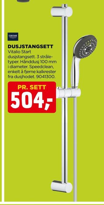 jem & fix Dusjstangsett tilbud