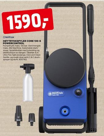 jem & fix Høytrykkspyler core 130-6 powercontrol tilbud
