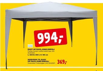 jem & fix Easy up paviljong empoli tilbud