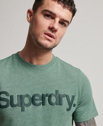 Superdry Klassisk vintage core t-skjorte med logo tilbud
