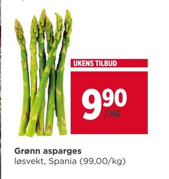 Meny Grønn asparges tilbud