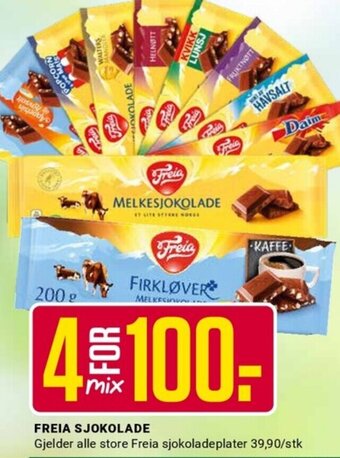 Europris Freia Sjokolade tilbud