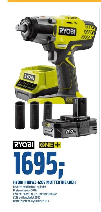 Coop Obs Ryobi r18iw3-120s muttertrekker tilbud