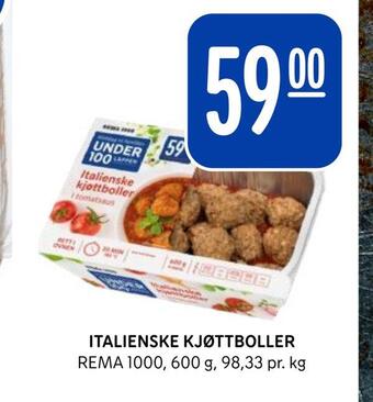 Rema 1000 Italienske kjøttboller tilbud