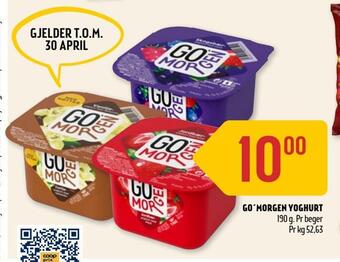 Coop Prix Go'morgen yoghurt tilbud