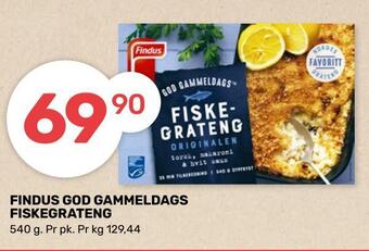 Coop Marked Findus god gammeldags fiskegrateng tilbud