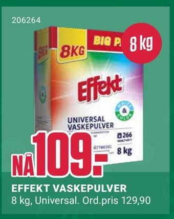 Europris Effekt vaskepulver tilbud