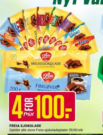 Europris Freia sjokolade tilbud