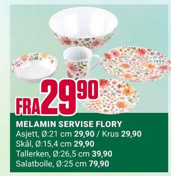 Melamin servise flory