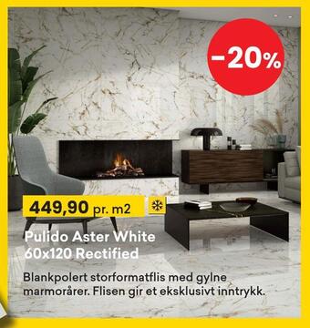 Right Price Tiles Pulido aster white 60x120 rectified tilbud