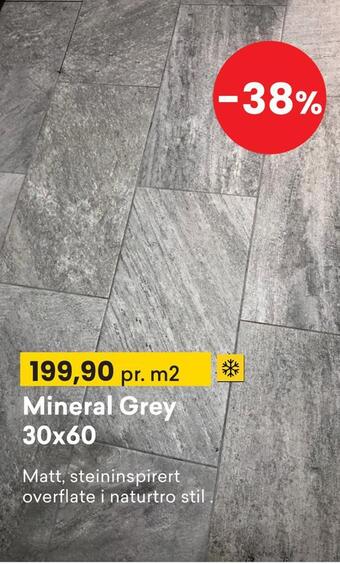 Right Price Tiles Mineral grey 30x60 tilbud