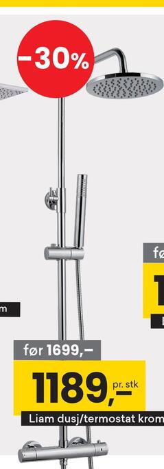 Right Price Tiles Liam dusj/termostat krom tilbud
