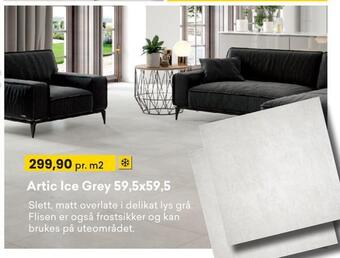 Right Price Tiles Artic ice grey 59,5x59,5 tilbud