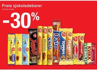 Spar Freia Sjokoladebarer tilbud
