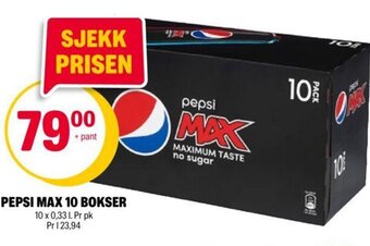 Coop Extra Pepsi Max 10 Bokser tilbud