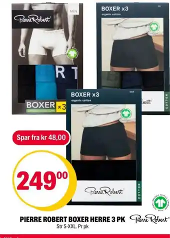 Coop Extra Pierre Robert Boxer Herre 3 pk tilbud
