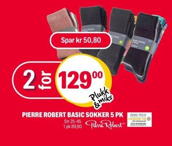 Coop Extra Pierre Robert Basic Sokker 5 pk tilbud