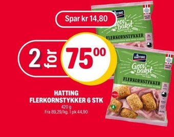 Coop Extra Hatting Flerkornstykker 6 stk tilbud