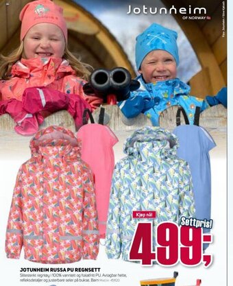 Sport 1 Jotunheim Russa Pu Regnsett tilbud