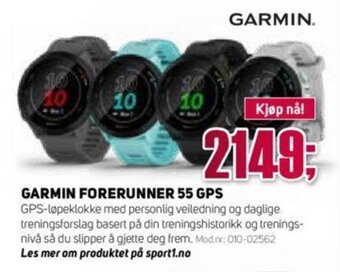 Sport 1 Garmin Forerunner 55 GPS tilbud