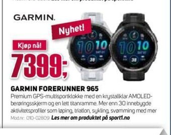 Sport 1 Garmin Forerunner 965 tilbud