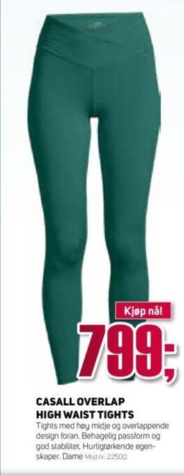 Sport 1 Casall Overlap High Waist Tights tilbud