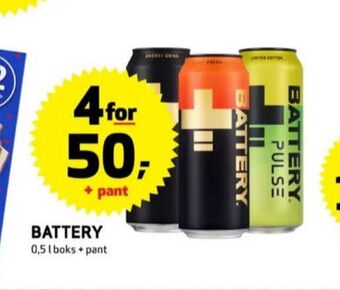 Bunnpris Battery energidrikk tilbud