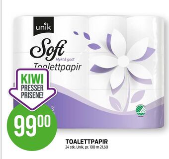 Kiwi Unik toalettpapir tilbud