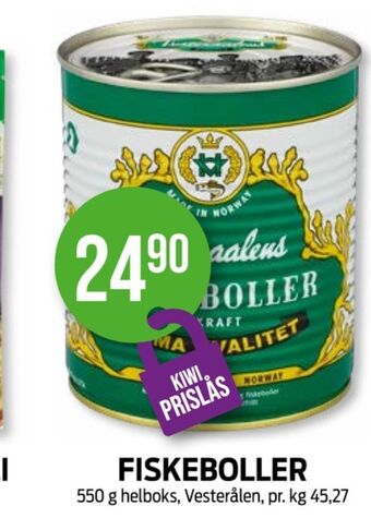 Kiwi Vesterålens fiskeboller tilbud