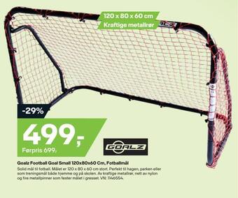 Goalz football goal small 120x80x60 cm, fotballmål