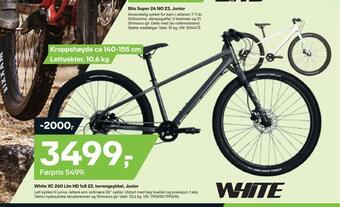 XXL Sport White xc 260 lite hd 1x8 22, terrengsykkel, junior tilbud