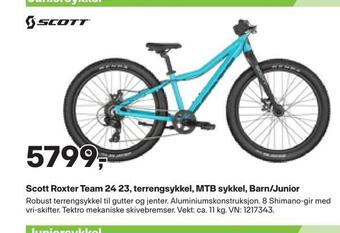 XXL Sport Scott roxter team 24 23, terrengsykkel, mtb sykkel, barn/junior tilbud