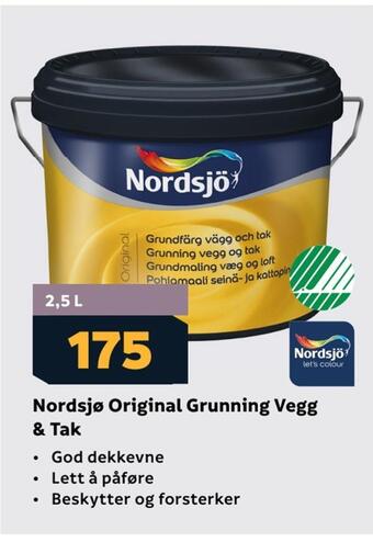 Megaflis Nordsjø original grunning vegg & tak tilbud