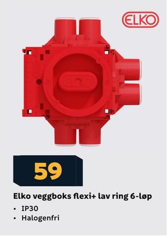 Megaflis Elko veggboks flexi+ lav ring 6-løp tilbud