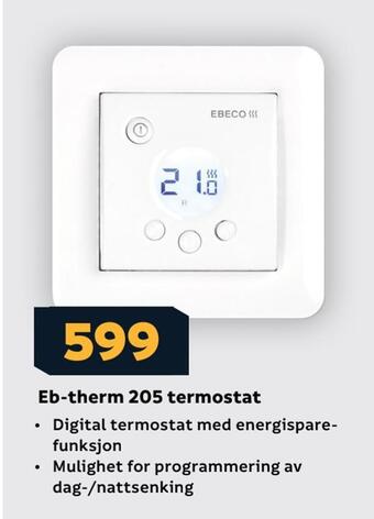 Megaflis Eb-therm 205 termostat tilbud