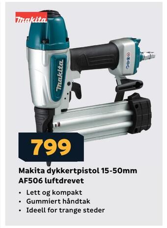 Megaflis Makita dykkertpistol 15-50mm af506 luftdrevet tilbud