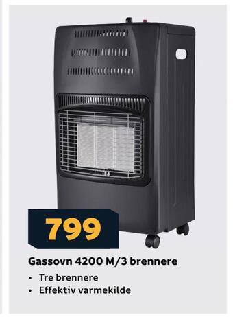 Megaflis Gassovn 4200 m/3 brennere tilbud