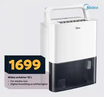 Megaflis Midea avfukter 10 l tilbud