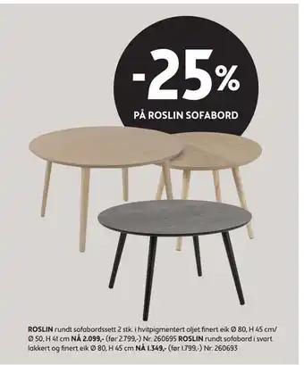 Bohus -25% på roslin sofabord tilbud