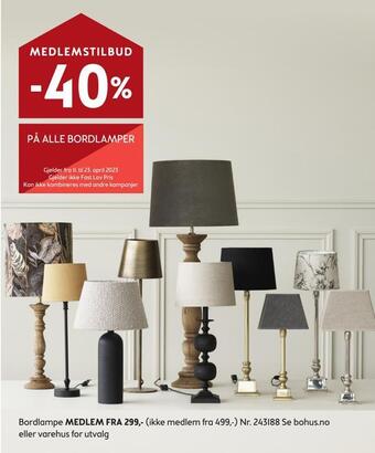 Bohus Bordlampe tilbud