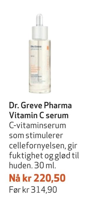 Apotek 1 Dr. greve pharma vitamin c serum tilbud