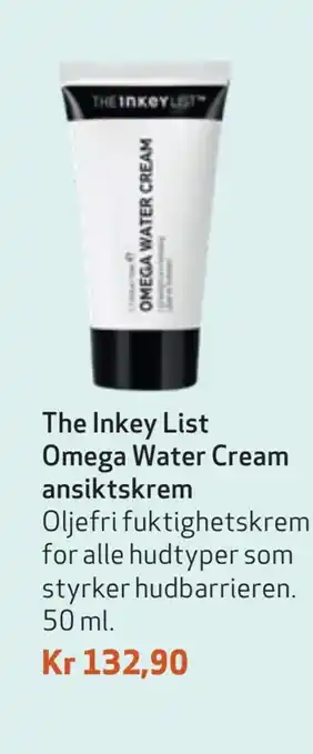 Apotek 1 The inkey list omega water cream ansiktskrem tilbud