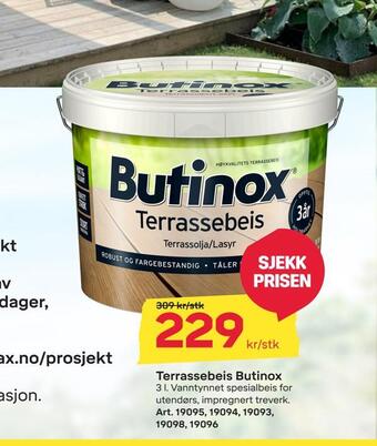 Byggmax Terrassebeis butinox tilbud