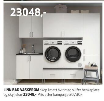 Flisekompaniet Linn bad vaskerom tilbud