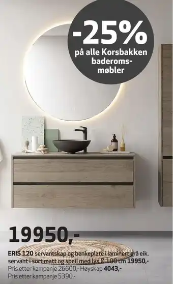 Eris 120 servantskap og benkeplate