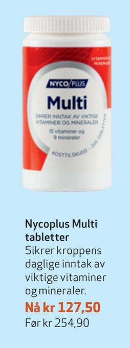 Apotek 1 Nycoplus multi tabletter tilbud