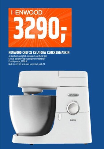 Coop Obs Kenwood Chef XL KVL4100W Kjøkkenmaskin tilbud