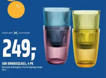 Coop Obs Siri Drikkeglass 4 Pk tilbud